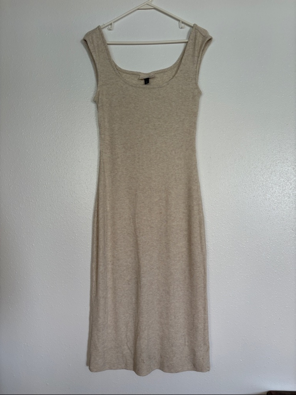Universal Thread Sleeveless Knit Midi Dress in Light Beige - Size M
